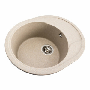 Гранітна мийка для кухні Platinum 5847 ONYX матова (сафарі)