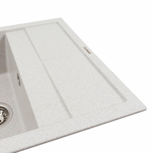 Гранітна мийка для кухні Platinum 6550 LOTOS матовий Топаз