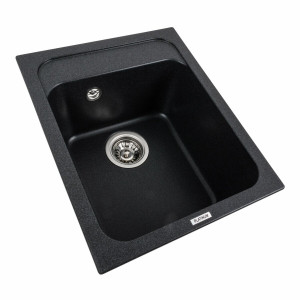 Гранітна мийка для кухні Platinum 4050 KORRADO матова Карбон