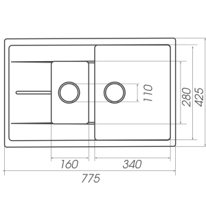 Гранітна мийка для кухні Platinum 7850W TOSKANA матова Білосніжна