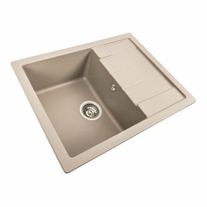 Гранітна мийка для кухні Platinum 6550 INTENSO матовий Титан