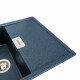 Гранітна мийка для кухні Platinum 8650 DIAMOND матова (антрацит) фото №3