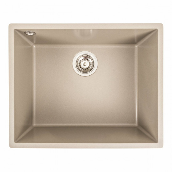 Гранітна мийка для кухні Platinum 5444 OASIS матовий Титан  фото № 3