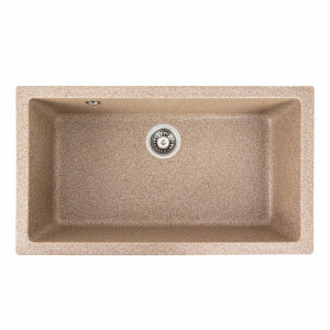 Гранітна мийка для кухні Platinum 7945 Paruana матова Карамель