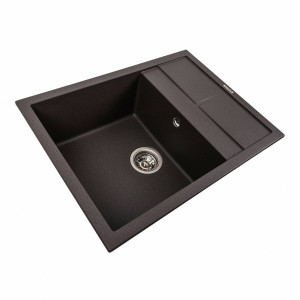 Гранітна мийка для кухні Platinum 6550 LOTOS матовий Гренадін