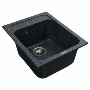 Гранітна мийка для кухні Platinum 4050 KORRADO матова Графіт