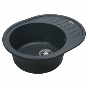 Гранітна мийка для кухні Platinum 6250 SOUL матова Антрацит