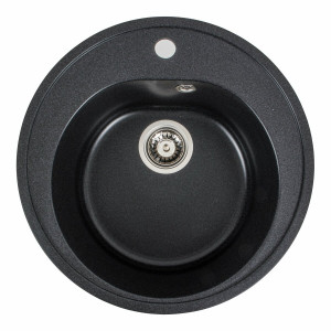 Гранітна мийка для кухні Platinum 510 LUNA матовий Карбон