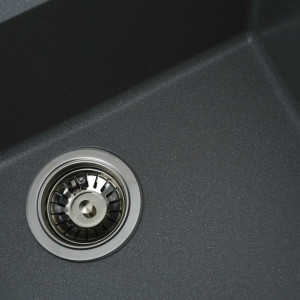 Гранітна мийка для кухні Platinum 5444 OASIS матова Сірий мусон