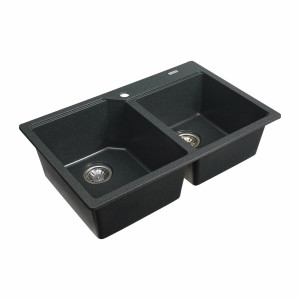 Гранітна мийка для кухні Platinum 7850 HARMONY матова Антрацит