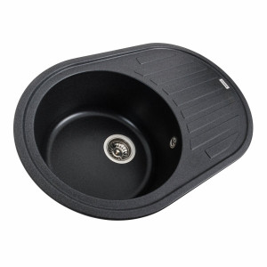 Гранітна мийка для кухні Platinum 7750 LIRA матовий Карбон