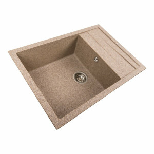 Кухонна мийка гранітна матова 7050 CASCADA Platinum Карамель