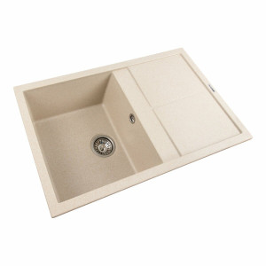 Гранітна мийка для кухні Platinum 7950 Selena матова Сафарі