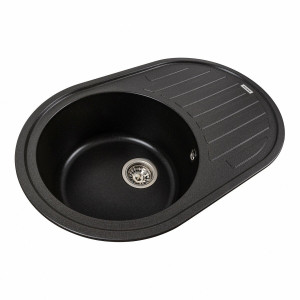 Гранітна мийка для кухні Platinum 7750 LIRA матовий Моріон