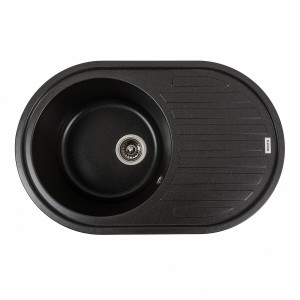 Гранітна мийка для кухні Platinum 7750 LIRA матовий Моріон