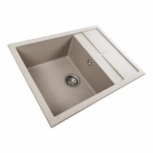 Гранітна мийка для кухні Platinum 6550 LOTOS матова Сафарі