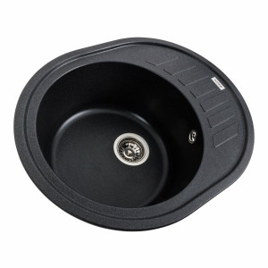 Гранітна мийка для кухні Platinum 6250 SOUL матовий Карбон