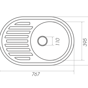 Гранітна мийка для кухні Platinum 7750 LIRA матова Сафарі