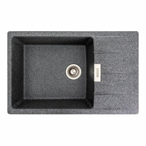 Гранітна мийка для кухні Platinum 7850 ROMA матова (графіт)