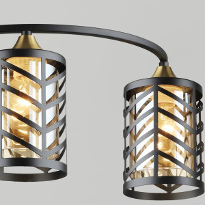 Люстра стельова у вітальню Sirius B N5943/4 BK+COP на 4 плафони