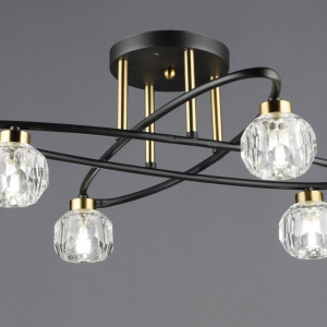 Люстра сучасна стельова Sirius B N6657/4 BK+COP