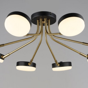 Люстра світлодіодна акрилова у вітальню Sirius B N6665/8 COP+BK