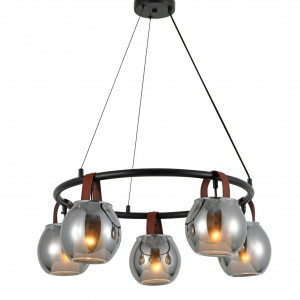 Люстра підвісна в стилі лофт G 321029/5 Matte Black