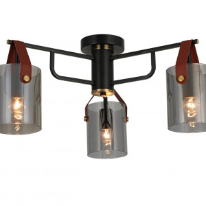 Люстра в стилі лофт на 3 плафони G 321036/3 Copper+Matt black