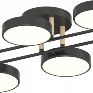 Люстра Valeso XI3322-6 чорний+дерево