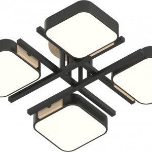 Люстра Valeso XI3358-4 чорний + дерево