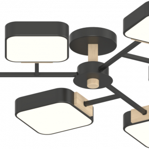 Люстра Valeso XI3363-6 чорний+дерево