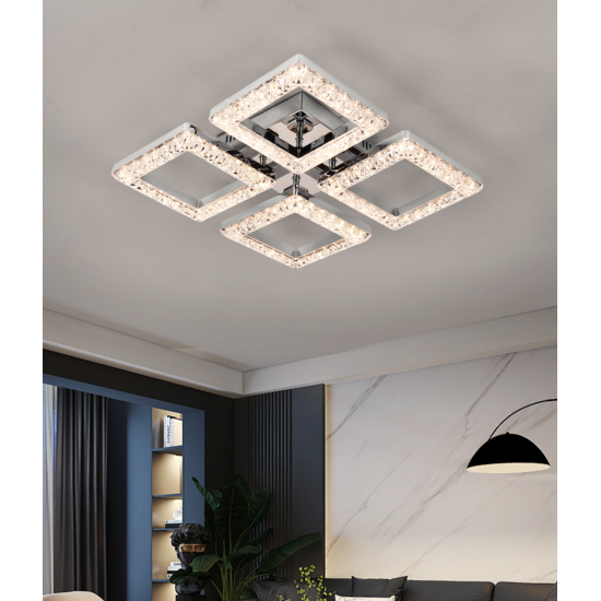 Світлодіодна люстра YZD818 Хром  фото № 3