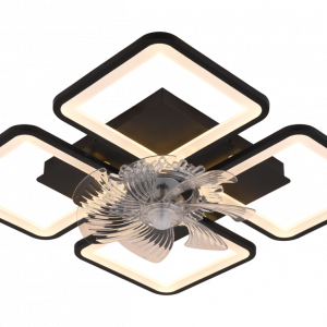 Стельовий світильник-вентилятор YZD5007-Fan (Чорний)