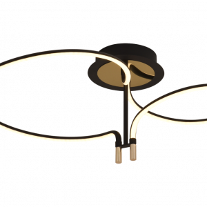 Світлодіодна стельова люстра LCD3167, Чорна