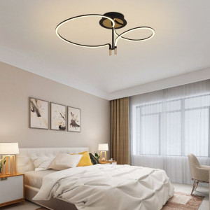 Світлодіодна стельова люстра LCD3167, Чорна