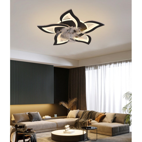 Стельовий світильник-вентилятор YZD5005-Fan (Чорний)  фото № 2