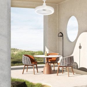 Світлодіодна люстра-вентилятор 2H-010, Білий