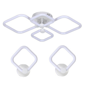 Комплект LED-освітлення G 2589: Пристельова люстра 72W + 2 Світильники 14W