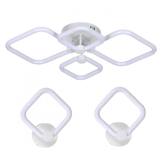 Комплект LED-освітлення G 2589: Пристельова люстра 72W + 2 Світильники 14W фото № 1