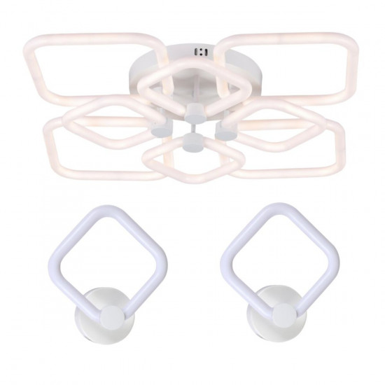 Комплект LED-освітлення G 2589: Пристельова люстра 144W + 2 Світильники 14W фото № 1