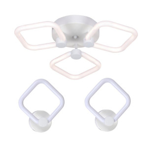 Комплект LED-освітлення G 2589: Пристельова люстра 42W + 2 Світильники 14W