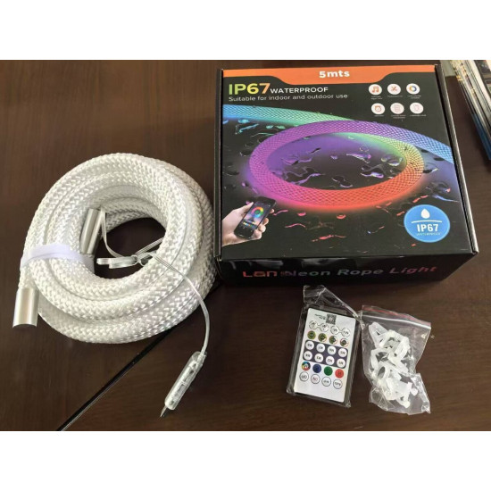 5v-RGB світлодіодна плетена стрічка (5м250LED)  фото № 4