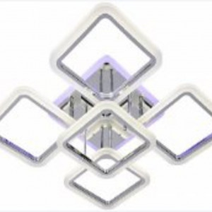 Люстра світлодіодна акрілова Sirius LI8822/4+1 CR (BL+YL) 120W+34W