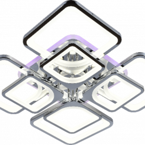 Люстра світлодіодна акрілова Sirius MX10005/4+4B CR (RGB-підсвітка) 224W-12W