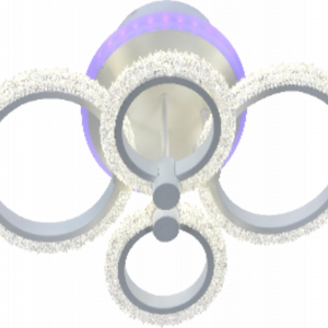 Люстра світлодіодна акрілова Sirius LI8879/4 WH+RGP 72W+7W