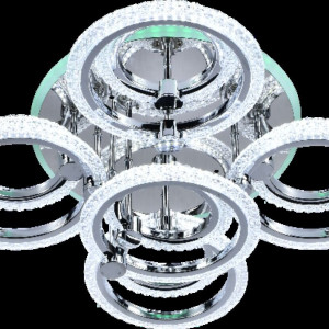 Люстра світлодіодна акрілова Sirius LI8879/5+5B CR+RGP 180W+11W