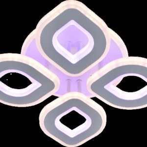 Люстра світлодіодна акрілова Sirius LI8883/4B WH (BL+YL) 88W+56W