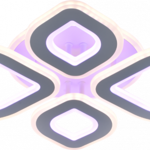 Люстра світлодіодна акрілова Sirius LI8883/2+2 WH (BL+YL) 112W+80W