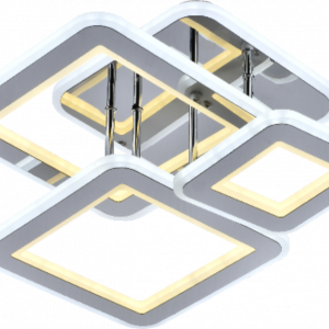 Люстра світлодіодна акрілова Sirius LI8882/3C CR (BL+YL) 118W+82W