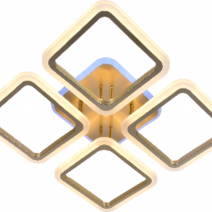 Люстра світлодіодна акрілова Sirius LI8822/4A MATT GOLD (RGB) 112W+8W